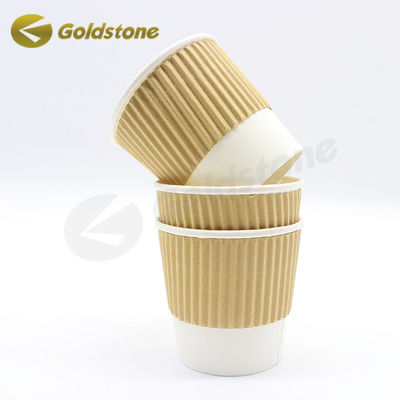 Настройка логотипа Ripple Wall Paper Cup Leak Resistant Ripple Изолированный для кофе и чая